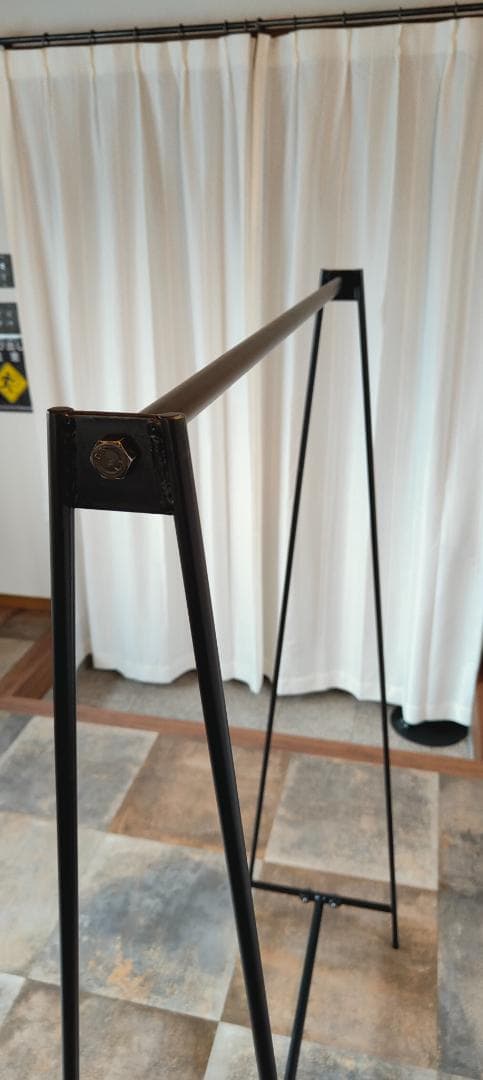 ハンガーラック アイアン アンティーク 棚板付 店舗什器 スチール シェルフ