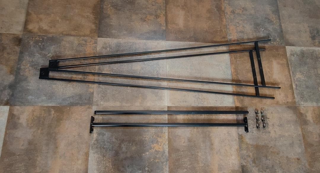 ハンガーラック アイアン アンティーク 棚板付 店舗什器 スチール シェルフ