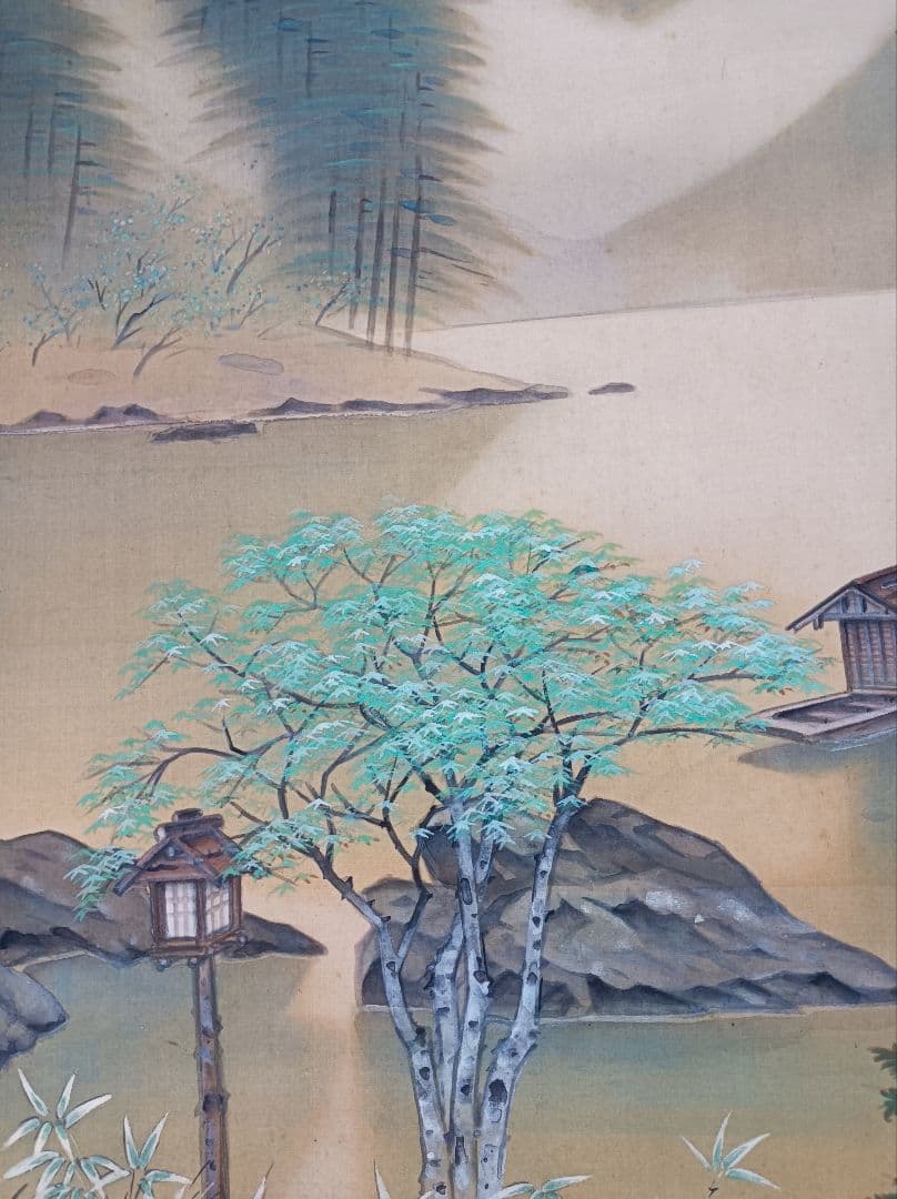 軸 開運 おもてなし 絵 龍脈 山水 花 紅葉 中国 風水 美術 骨董 インテリ