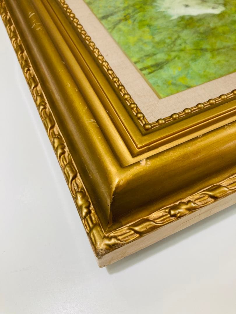 松岡克 【白馬】肉筆 油彩 直筆サイン 孤高の画家 渾身の傑作 洋画家