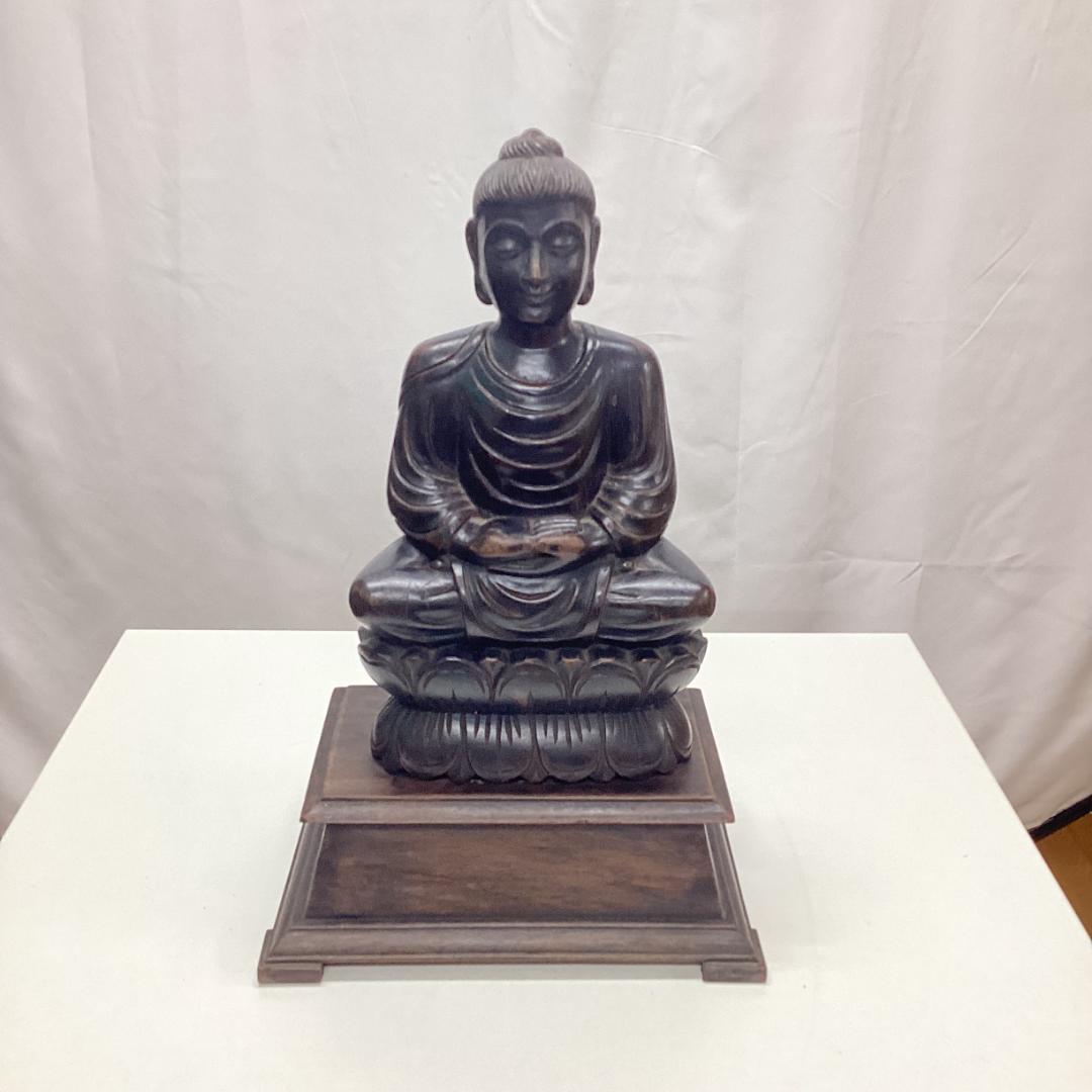 仏像 木彫り 時代物 高さ約41㎝