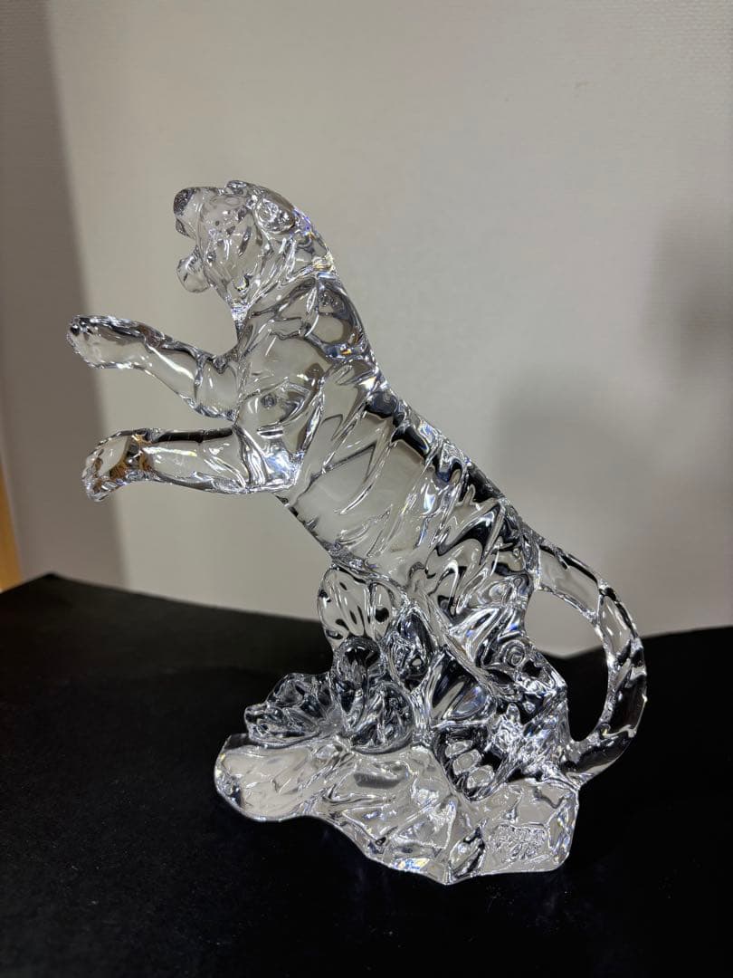 新品nachtmann 北一ガラス　虎 寅クリア 干支 オブジェ 置物クリスタル