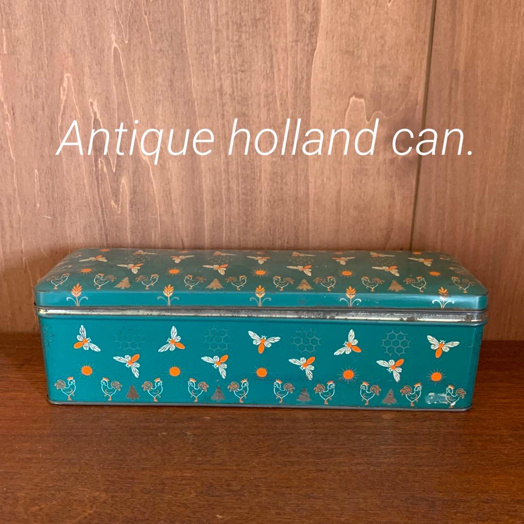 アンティーク　オランダ　ミツバチブリキボックス　蚤の市