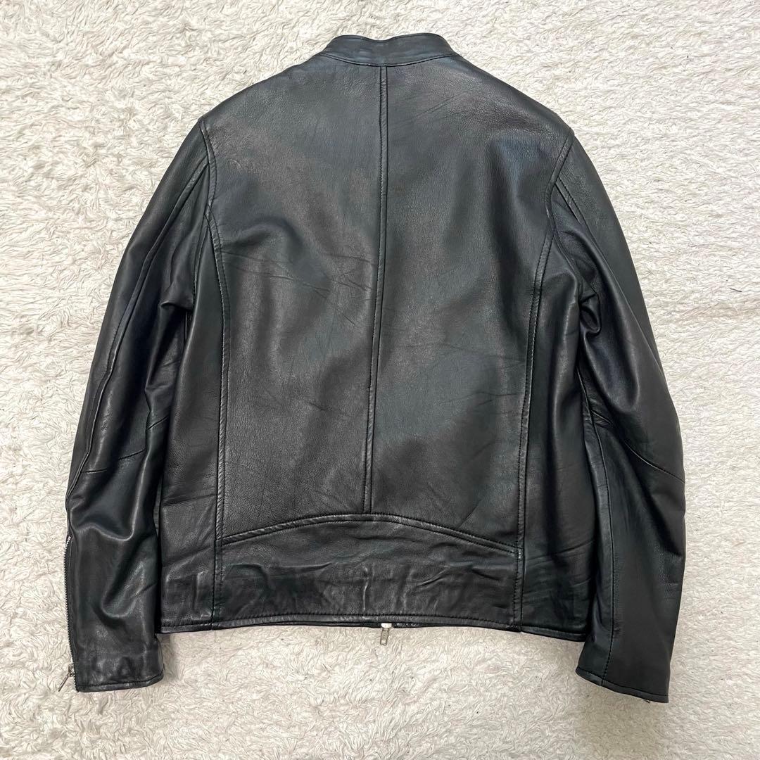 美品 slick ラムレザー ￼ライダースジャケット Sサイズ 黒