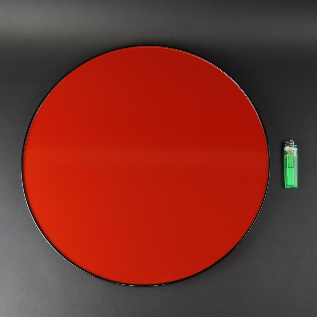 ⭕320 日の丸盆 東大寺二月堂 径42cm 木製漆器/輪島塗 茶道具 根来塗