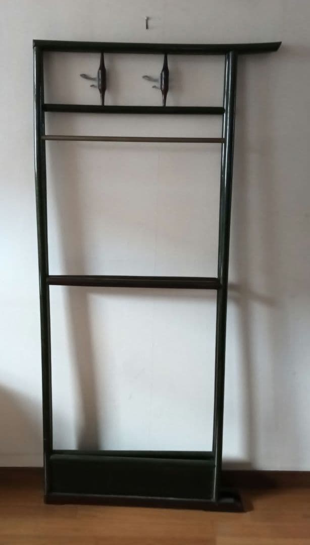 漆塗り衣桁 フック付き