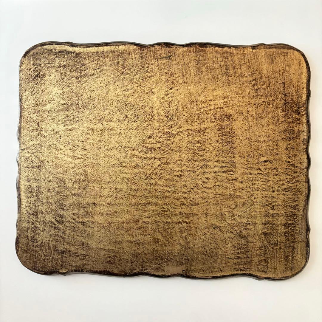 【特大サイズ】イタリア製 ヴィンテージ 木製 トレイ インテリア デスク ピンク