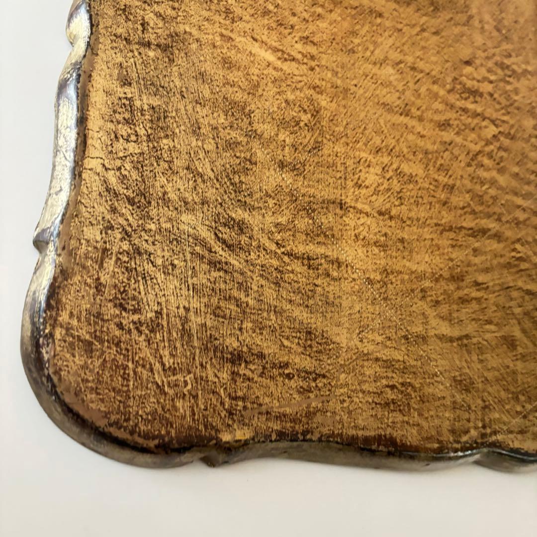 【特大サイズ】イタリア製 ヴィンテージ 木製 トレイ インテリア デスク ピンク