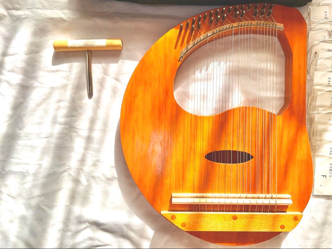 KANNABI 25弦ライアーと収納バッグセット　チューニング、替弦付