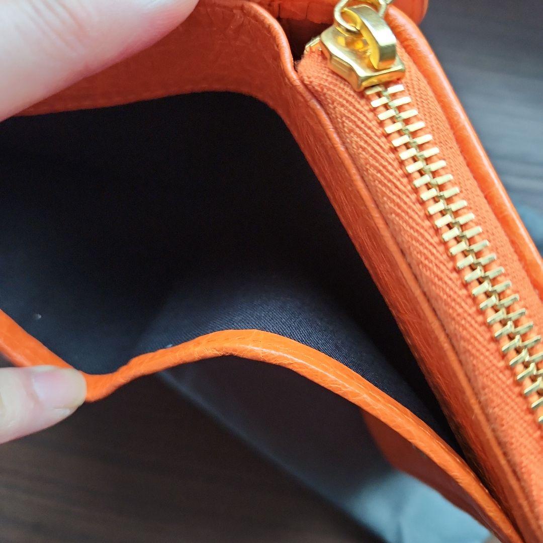 BALENCIAGA オレンジ 二つ折り財布