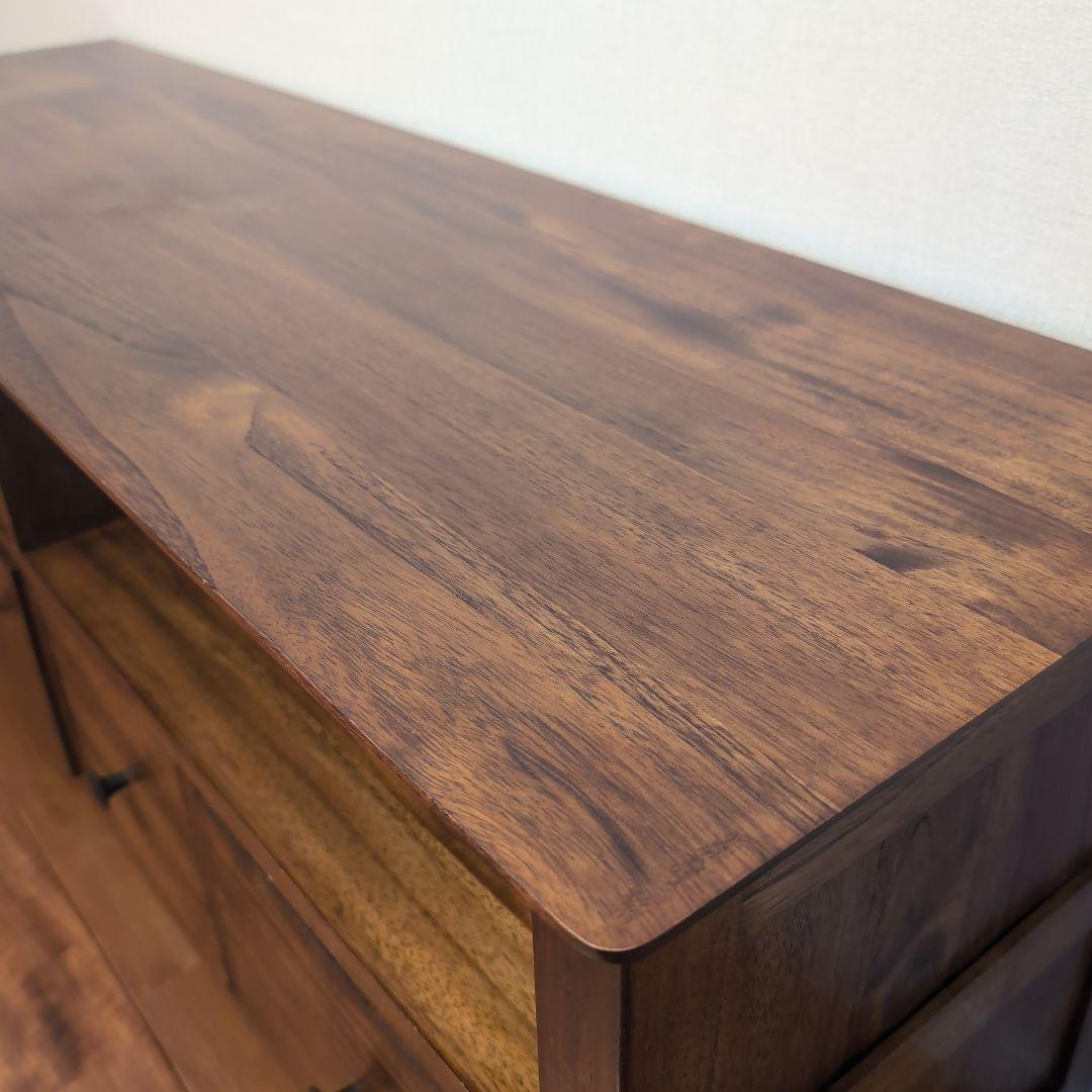 ギギliving テレビ台 チーク無垢材 ローボード 幅114cm 奥行35cm