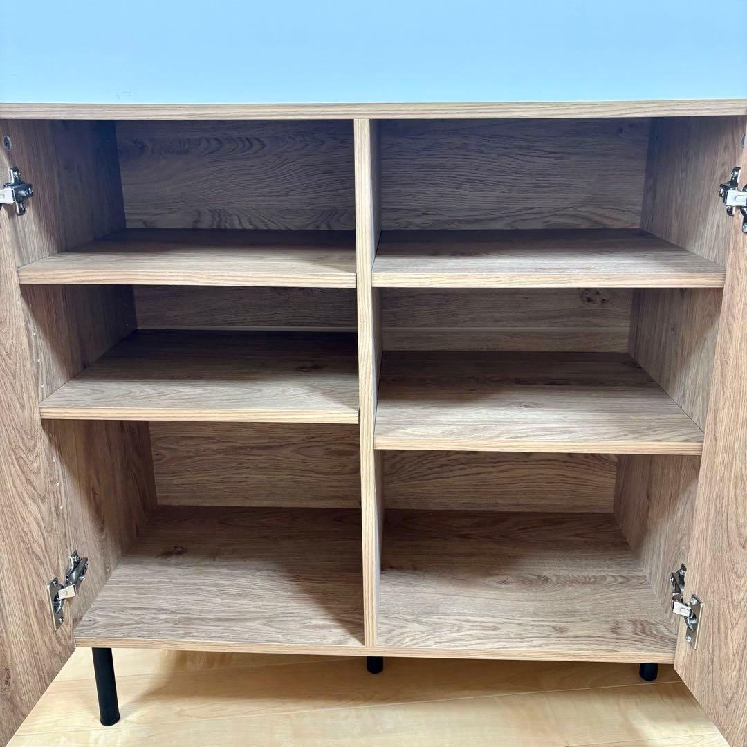 【LOWYA】ロウヤ [幅120] ラタン調キャビネット リビングボード