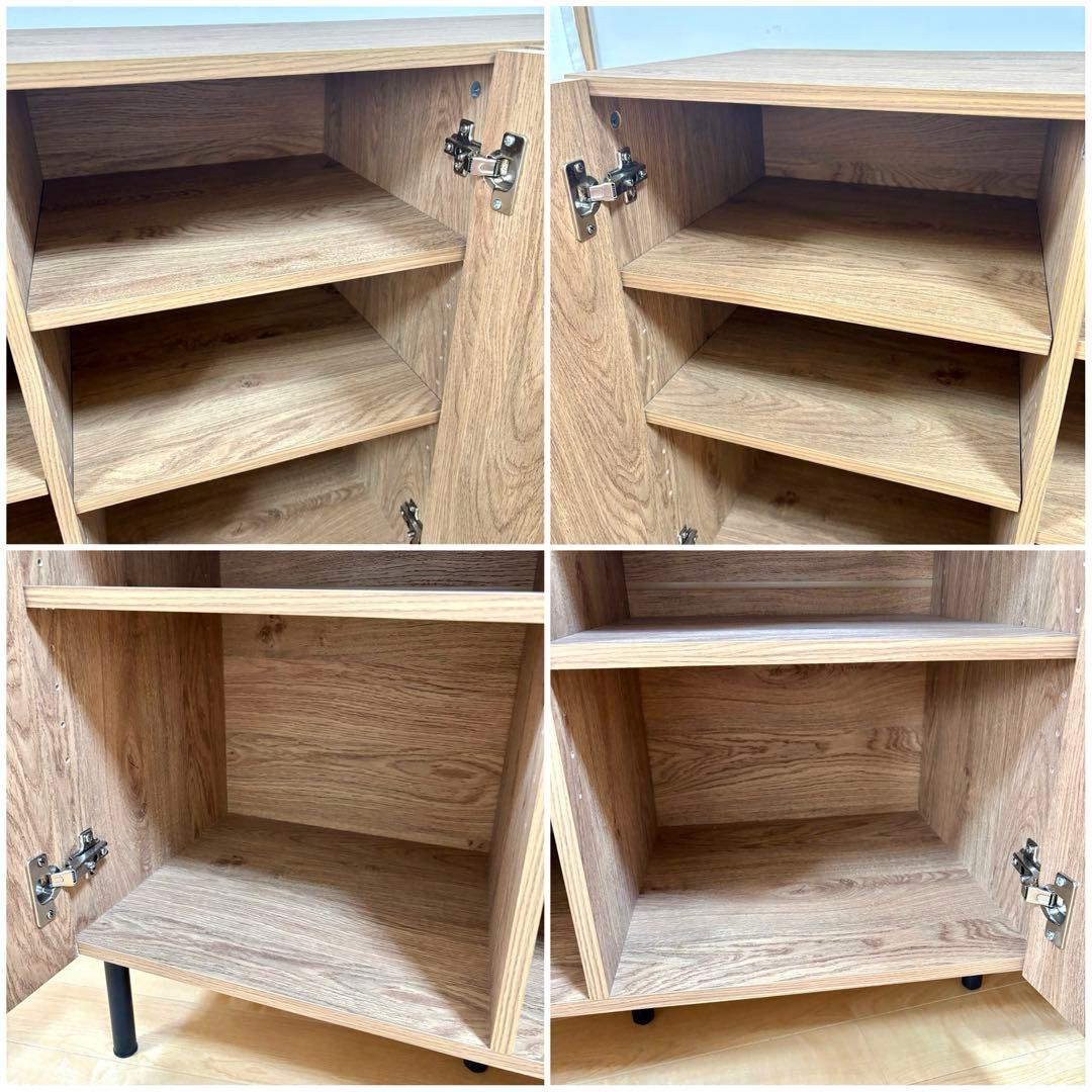 【LOWYA】ロウヤ [幅120] ラタン調キャビネット リビングボード