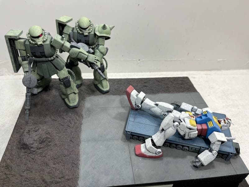 機動戦士ガンダム 名シーン再現 ガンプラ ジオラマ完成品 ガンダム 大地に立つ
