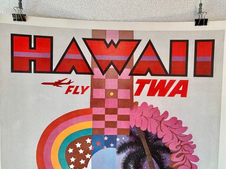 David  TWAハワイアン販ビンテージ オリジナルポスター