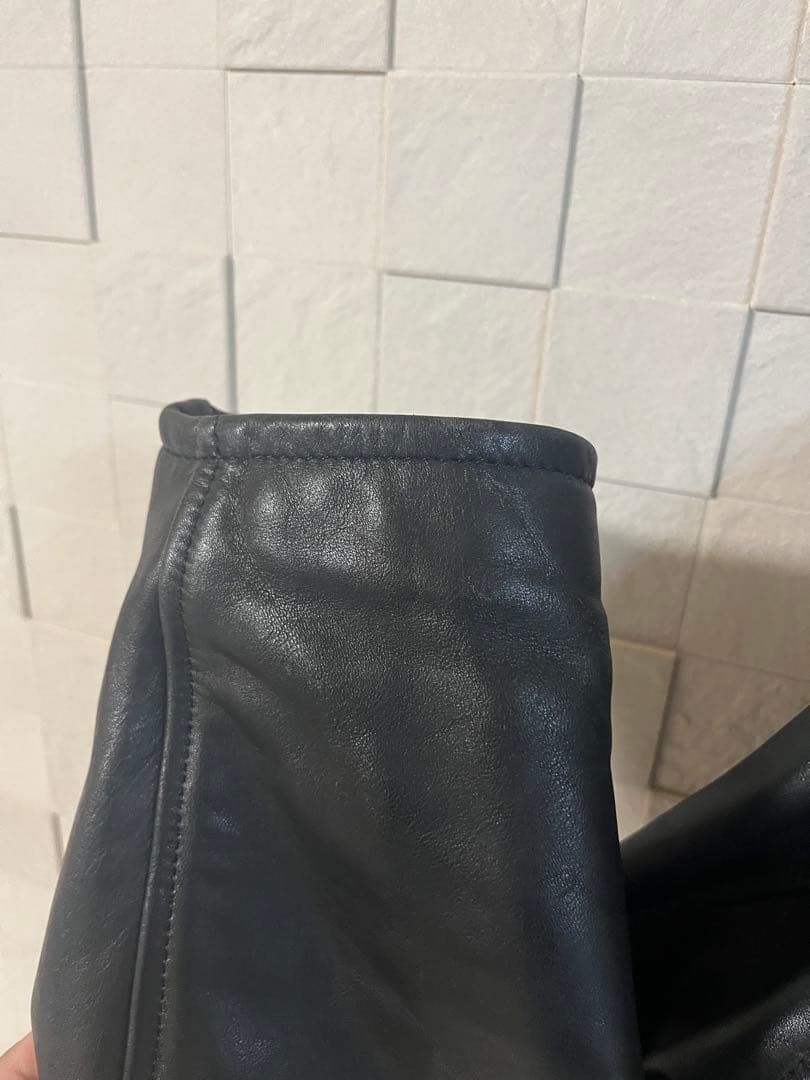 南海　黒 シングルライダースジャケット ＸＬ