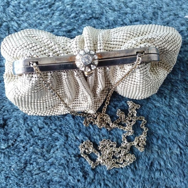 Whiting & Davis ビンテージメタリックメッシュバッグ未使用⭐︎希少