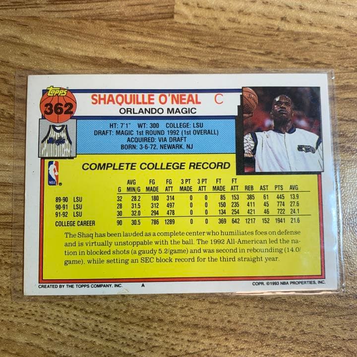 NBA 超貴重なSHAQ ルーキーカード！！