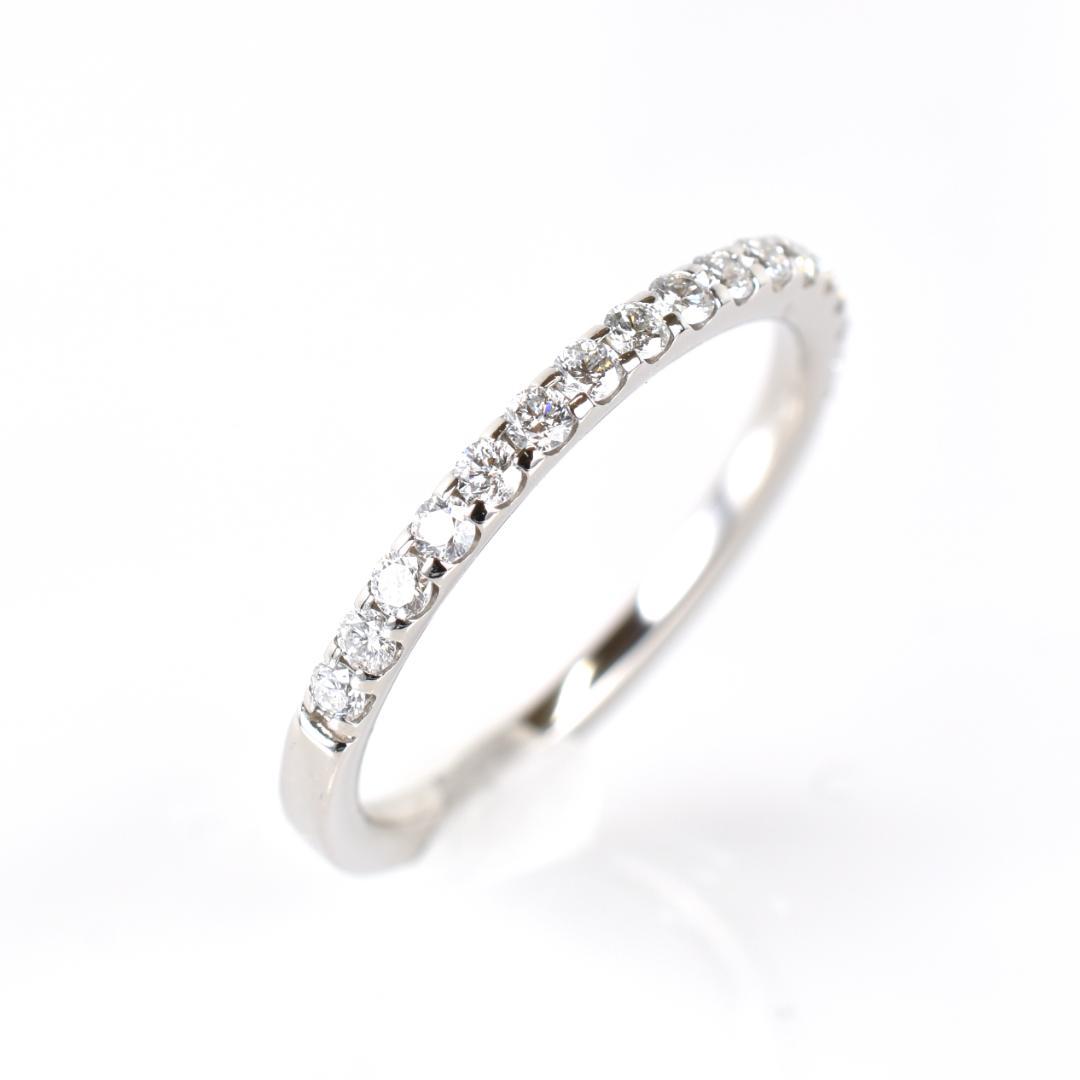 【新品仕上げ済】4℃ プラチナハーフエタニティ0.23カラットダイヤモンドリング