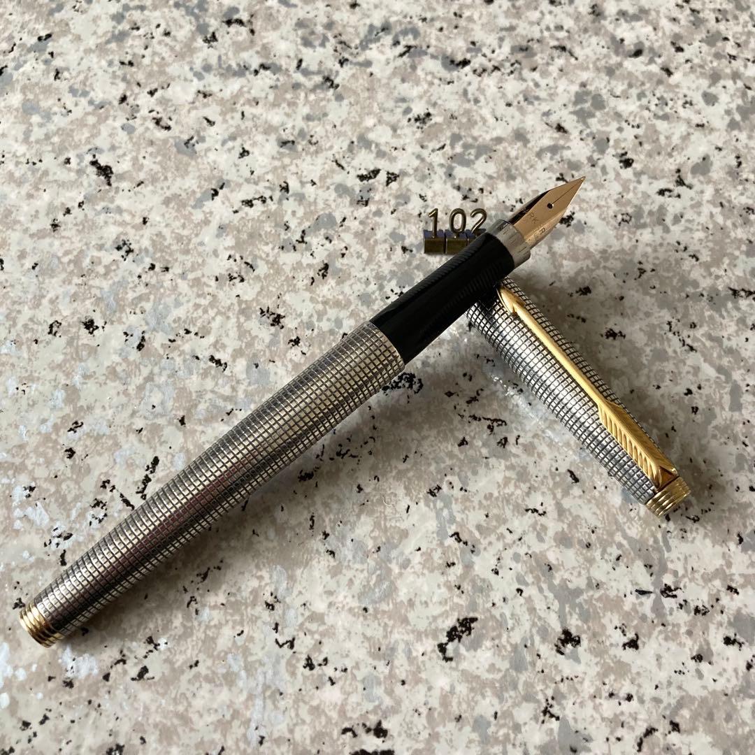 #102 オーバーホール済み 万年筆 PARKER Silver 14k