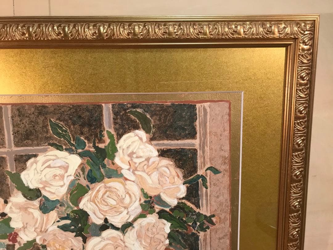 エレン・ガン　「バラの季節Ⅰ」　シルクスクリーン　直筆サイン・エディション有り