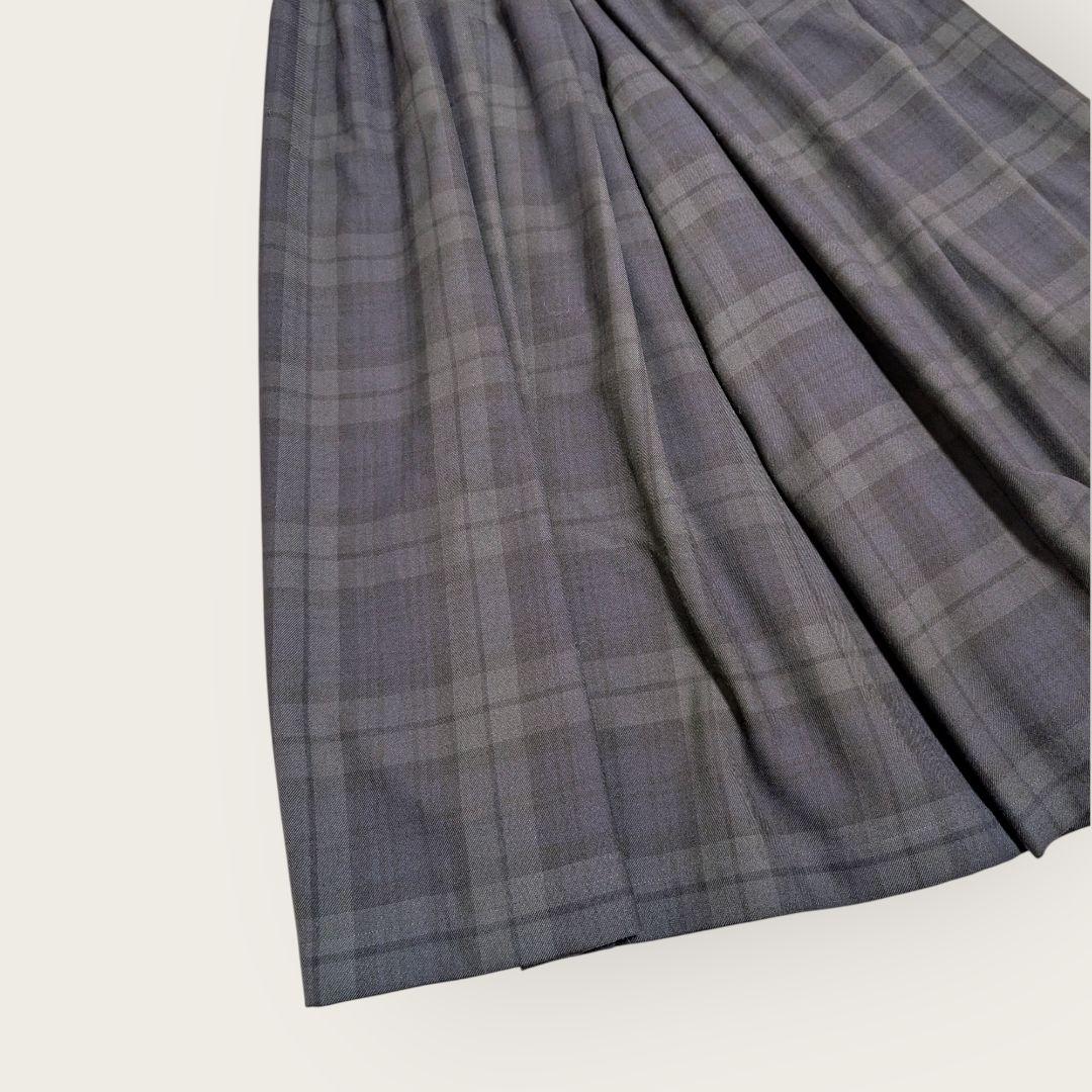 トラディショナルウェザーウェア　ギャザードボリュームキュロットパンツ　チェック