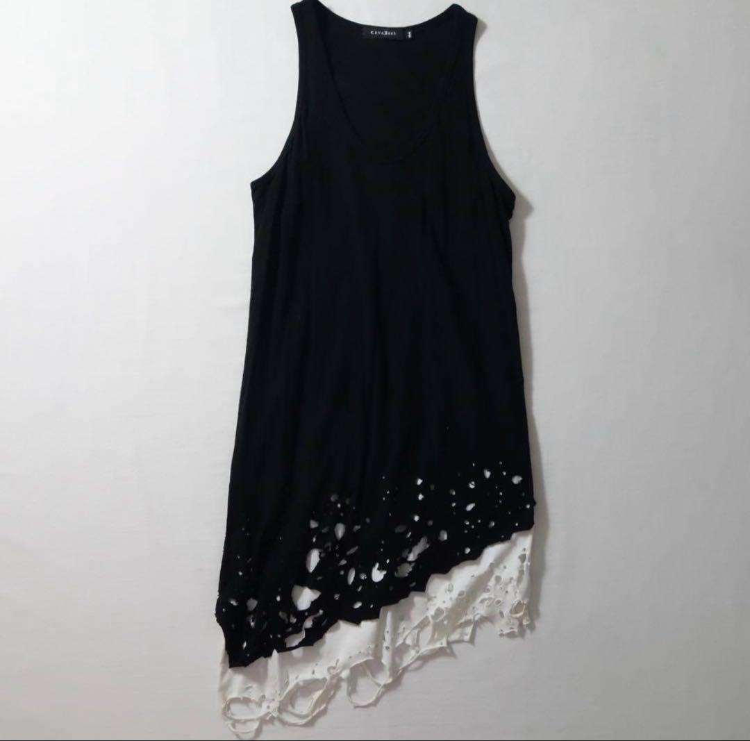 トップス 00s Civarize Layered Damage Destroy Tank