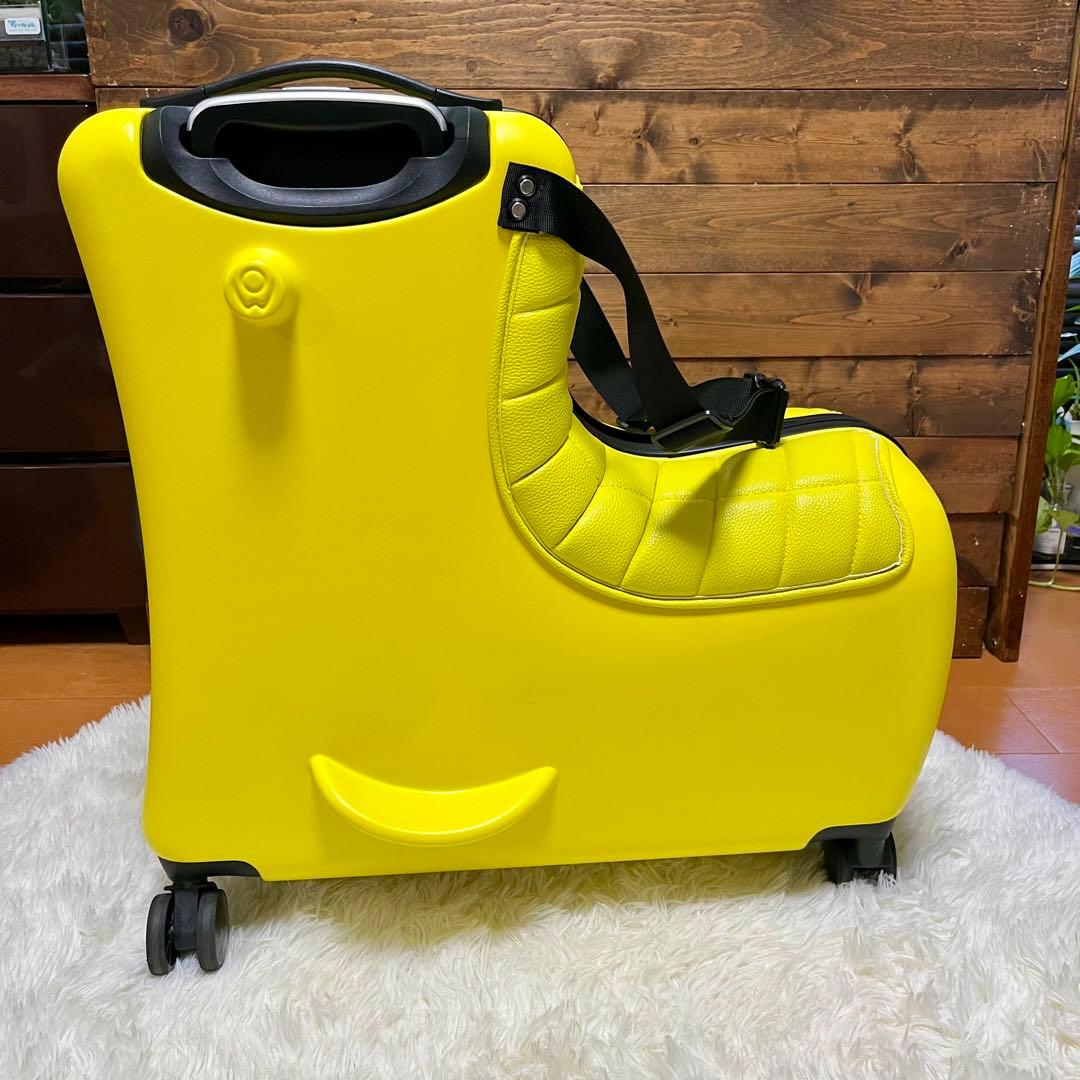 【乗れるキャリーケース】キッズトラベル スーツケース イエロー Mサイズ