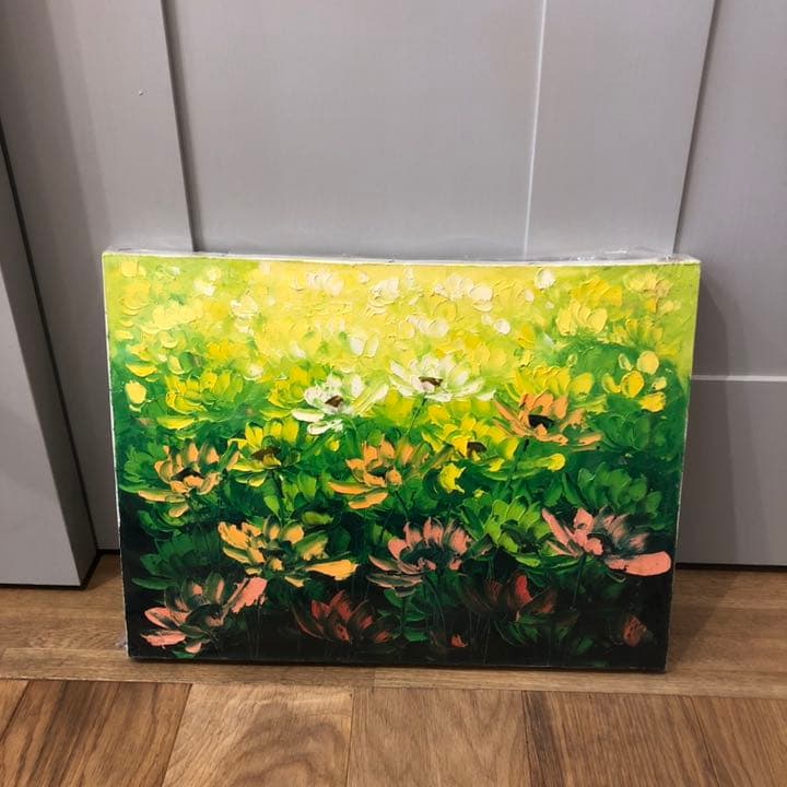油絵アート（green flower）