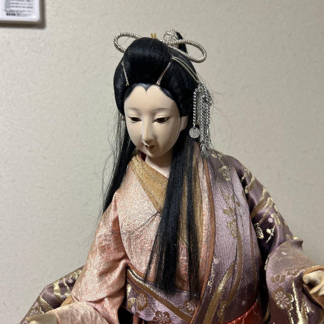 伝統的日本人形 紫とオレンジ　ヴィンテージ