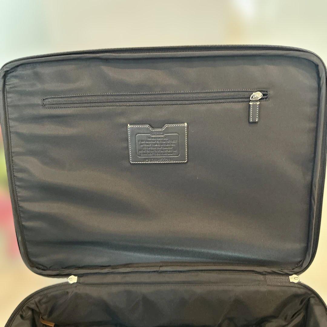 超美品　COACH モノグラム キャリーケース グレー/ブラック