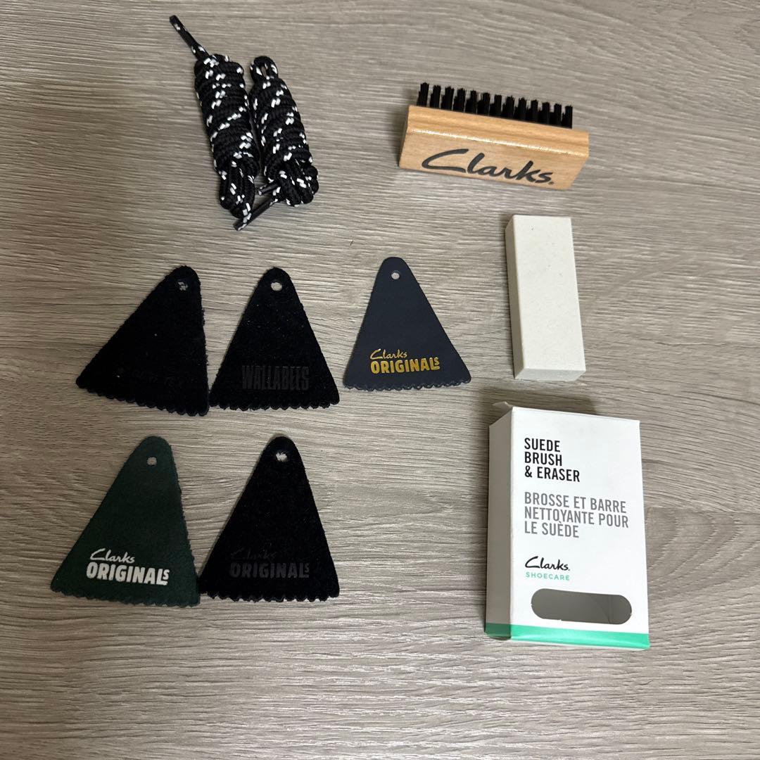 クラークス　ワラビーゴアテックス　スエード　黒　25.5