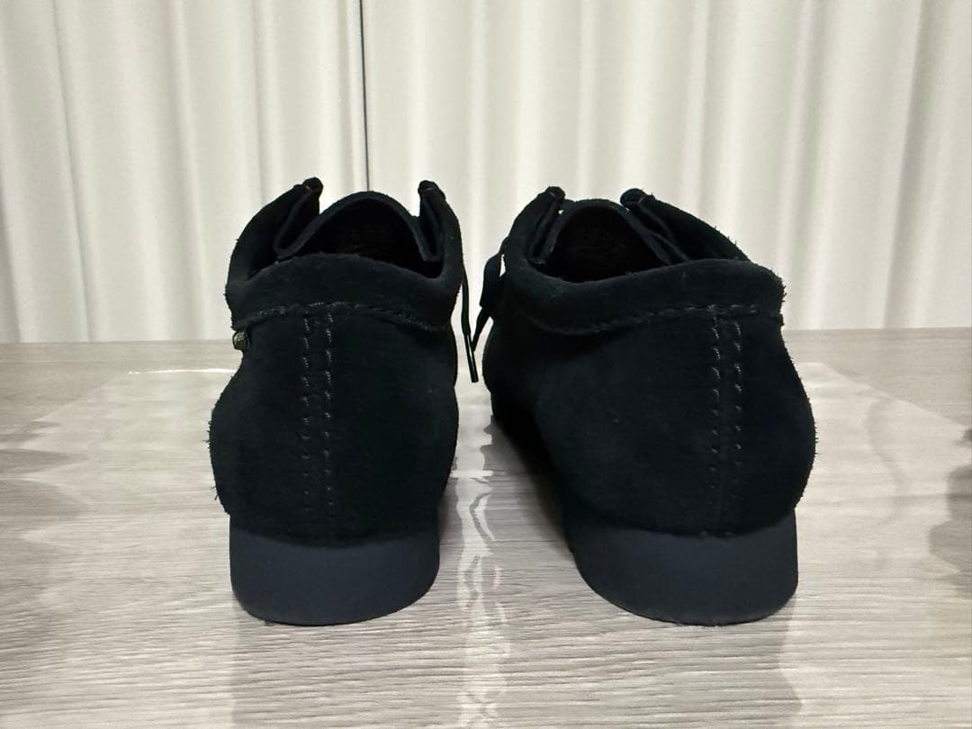 クラークス　ワラビーゴアテックス　スエード　黒　25.5