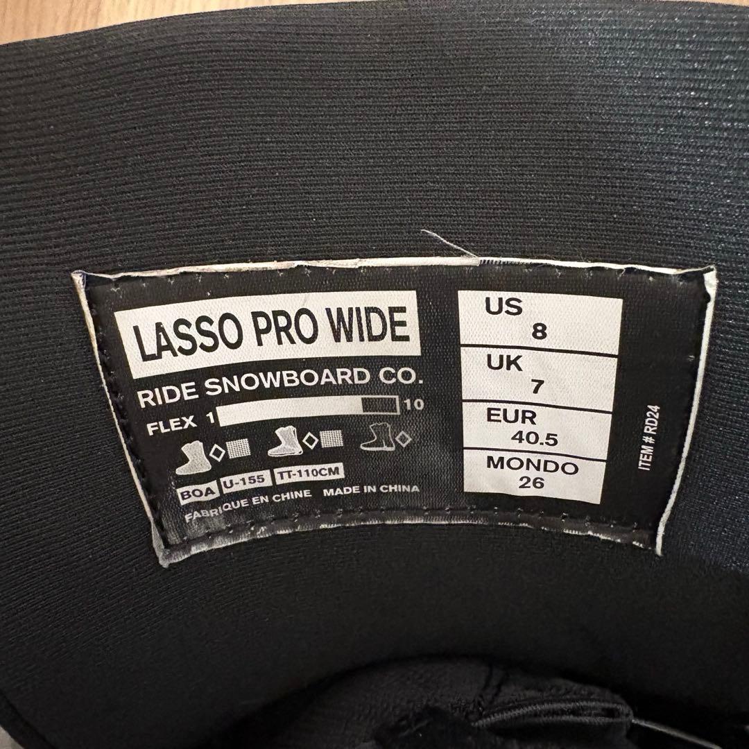 Ride Lasso Pro Wide スノーボードブーツ 26cm