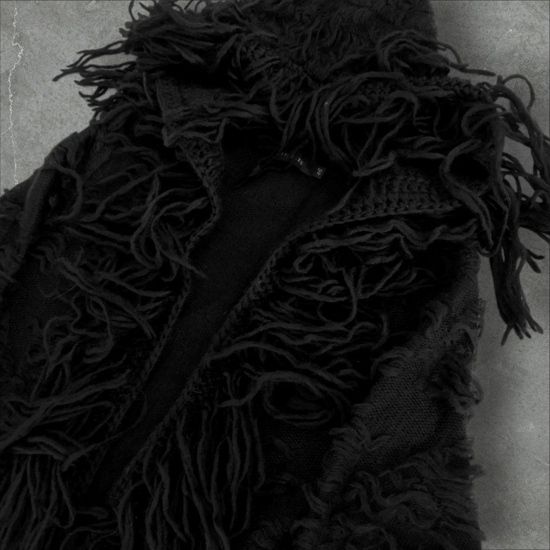 civarize gimmick frindge knit フリンジ パーカー