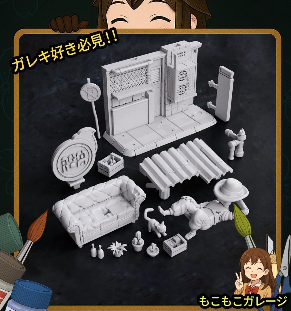 【ちびサイズ】ネコ ストレイ ガレージキット 未塗装未組立 フィギュア