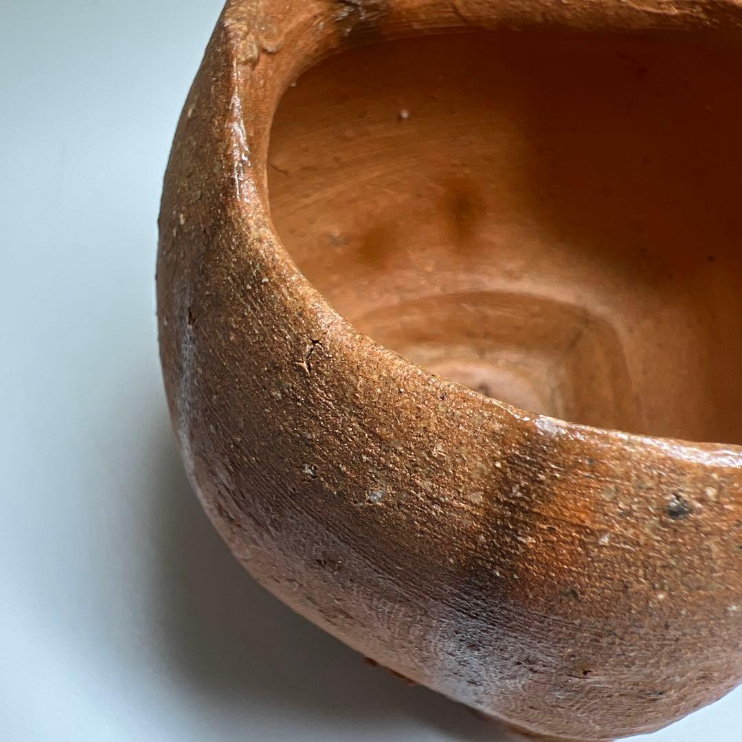 隠崎隆一　備前ぐい呑　共箱　幅約7㎝　東Y7-0507⭐︎2Fトヒサ