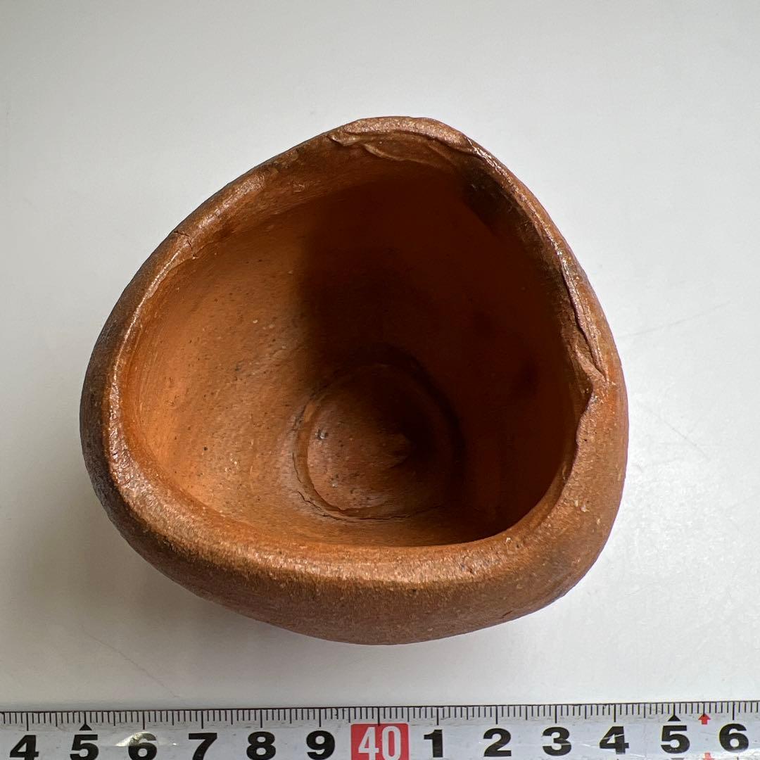 隠崎隆一　備前ぐい呑　共箱　幅約7㎝　東Y7-0507⭐︎2Fトヒサ