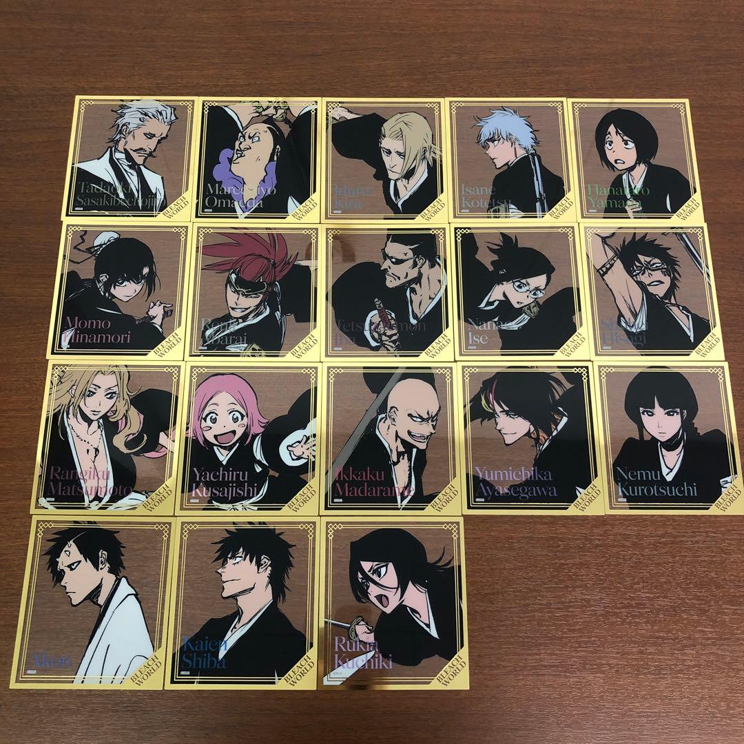 ❶①BLEACH WORLD クリアミニ色紙 箔押し 全18種 フルコンプ