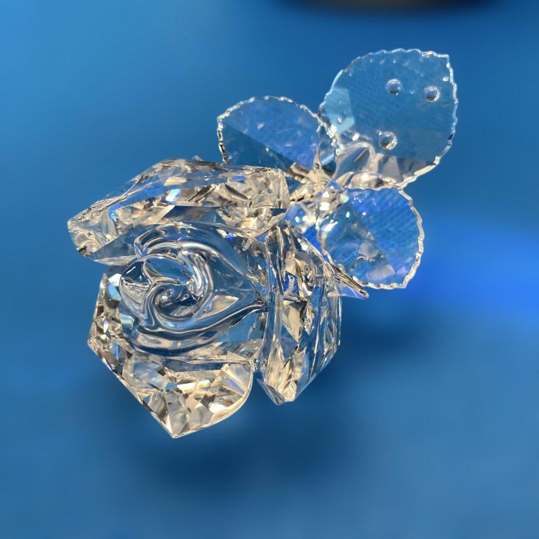 SWAROVSKI スワロフスキー　クリスタルローズ 証明書付き　薔薇(384)