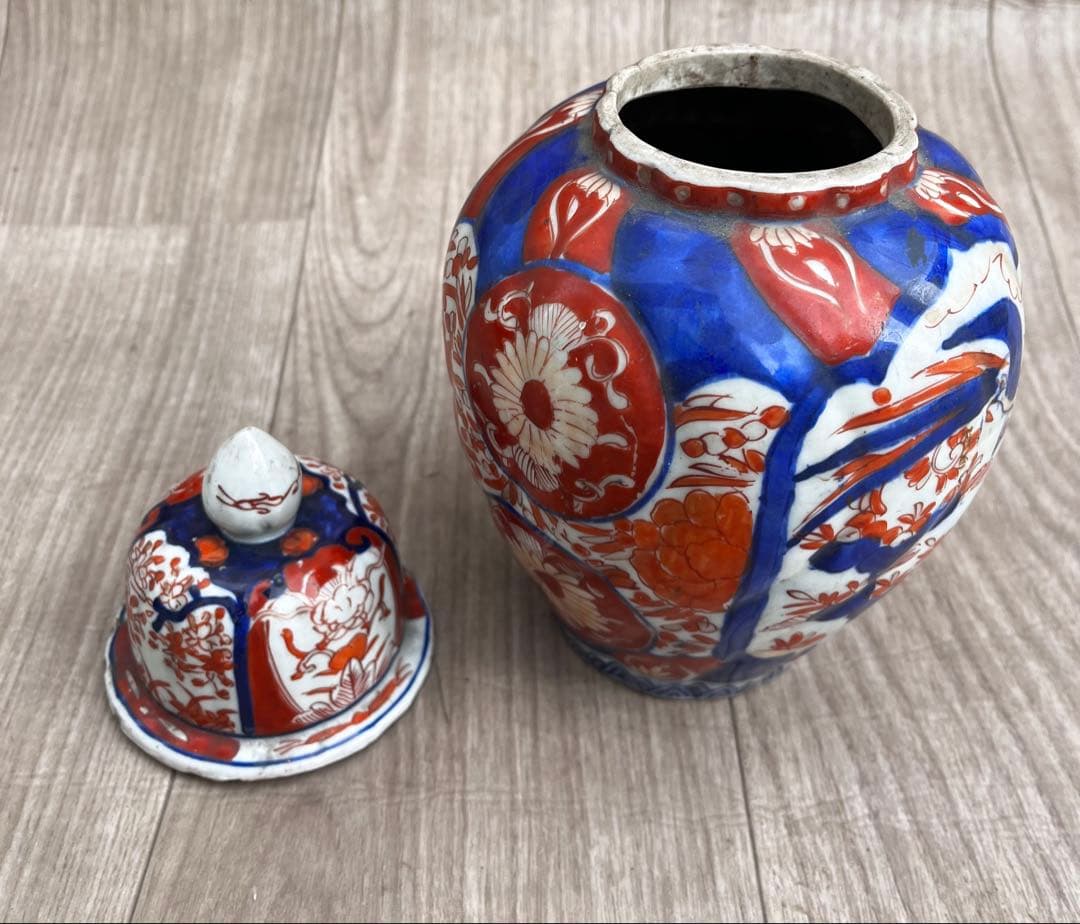 古伊万里 沈降壺骨董品 時代物 色絵