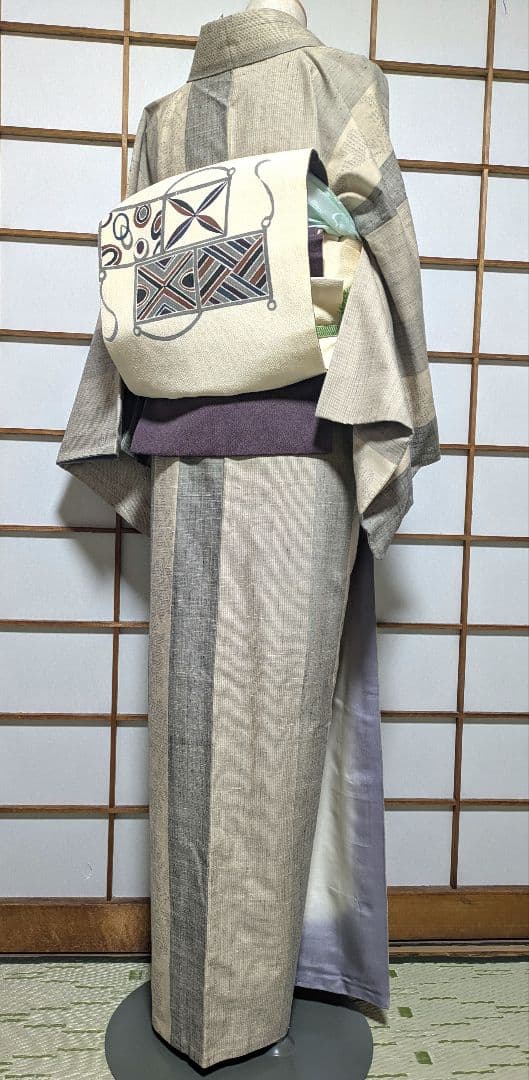 美品 結城紬 丈161 裄67.5 証紙あり ガード加工あり