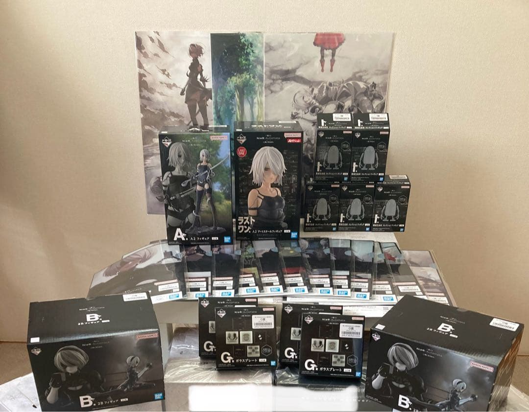 ニーアオートマタ一番くじA賞 B賞 ✖️2 ラストワン賞 フィギュア 下位賞セット