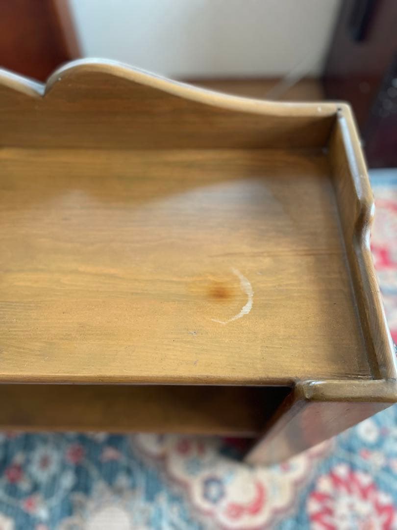 モフモフ様ご購入専用　アンファン　 木製棚 2段　　　　　　　　 幅１１４センチ