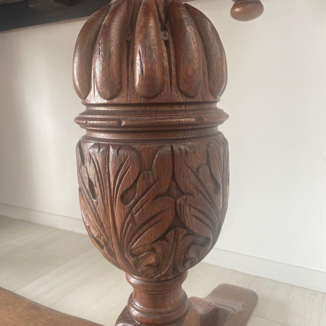 英国　アンティーク オーク　伸長式ダイニングテーブル ドローリーフテーブル