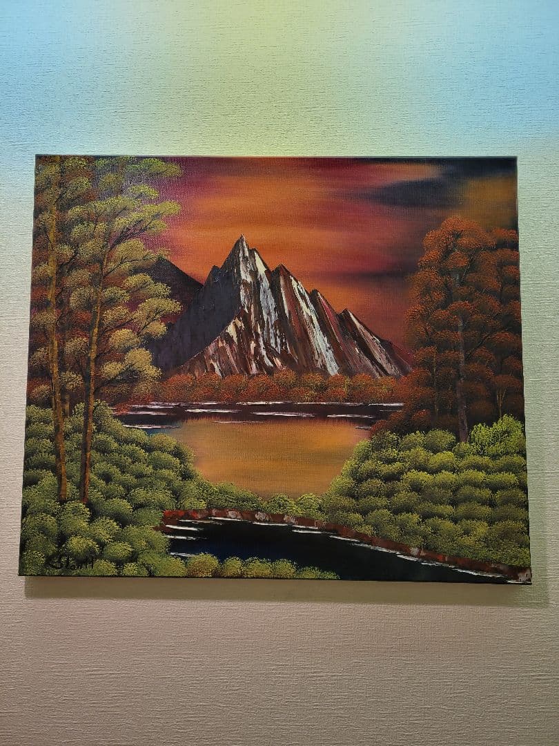 絵画 Mountain glow