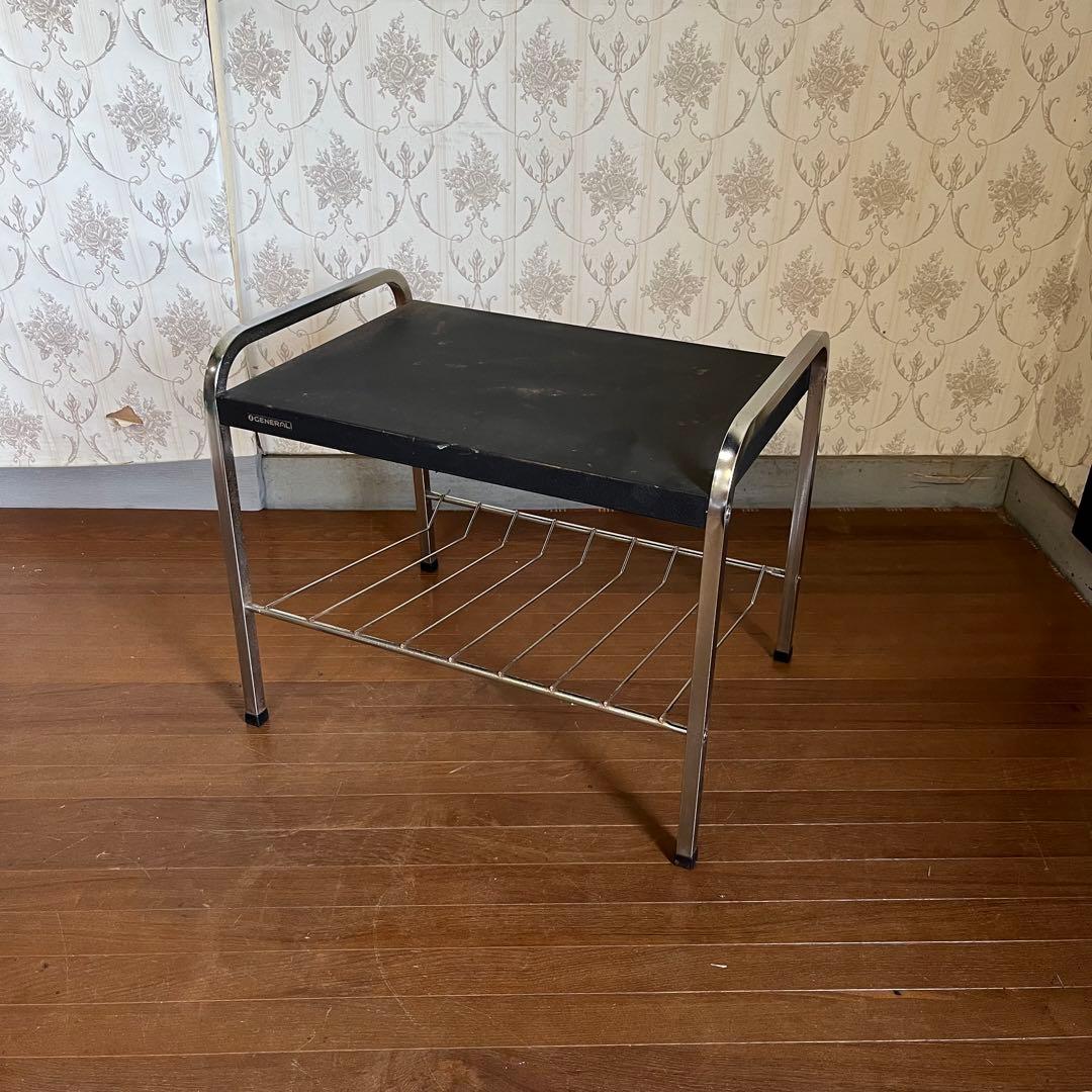 【アンティーク】昭和レトロ アイアンフレーム サイドテーブル 古道具 古民家