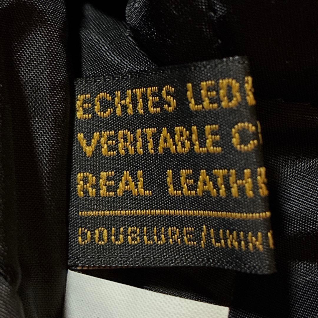 未使用級 美品 FREEDOM レザージャケット 36 ブルー×ホワイト 本革