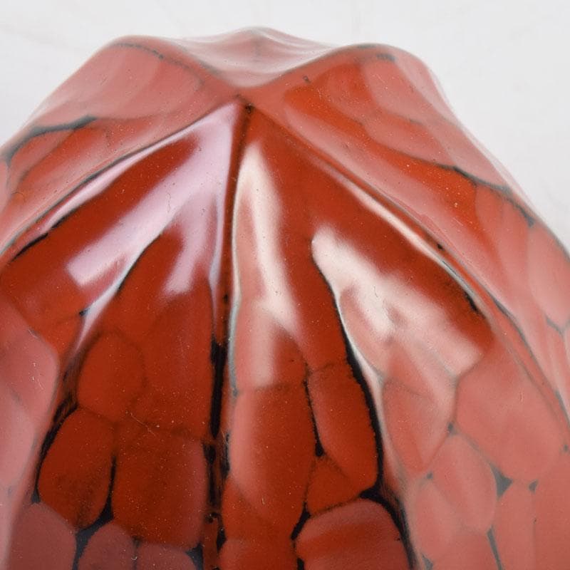 茶道具　源陵香作　根來塗　鬼灯香合　共箱　V　9200