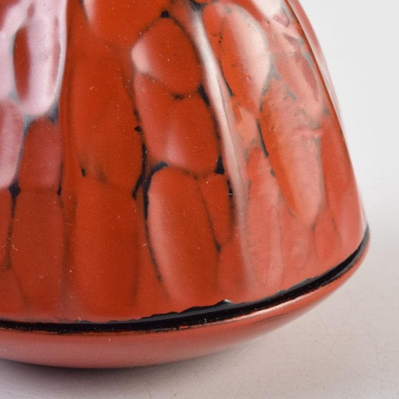 茶道具　源陵香作　根來塗　鬼灯香合　共箱　V　9200